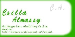 csilla almassy business card